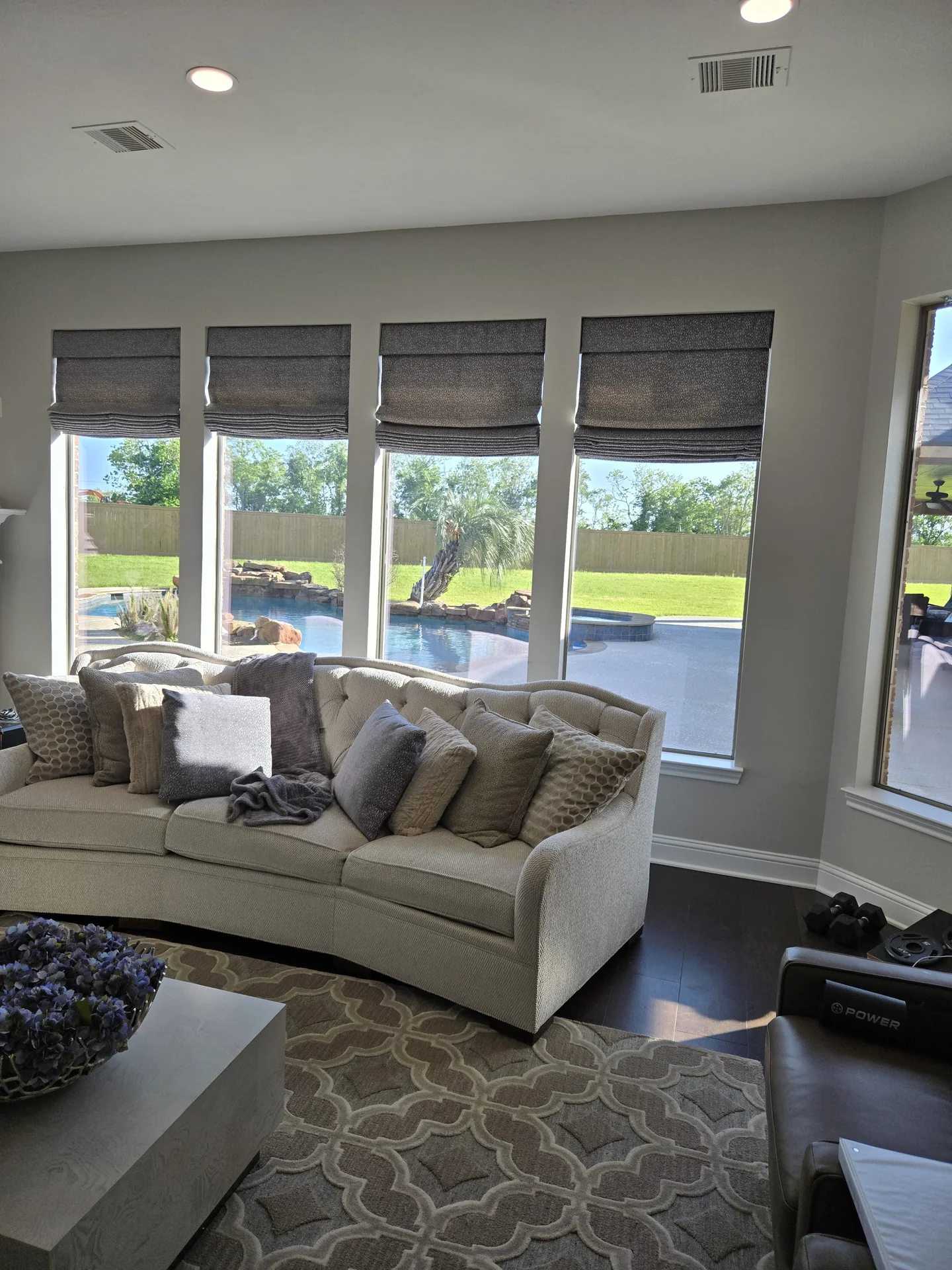 Custom blinds in Houston-area home — The Blinds Tech