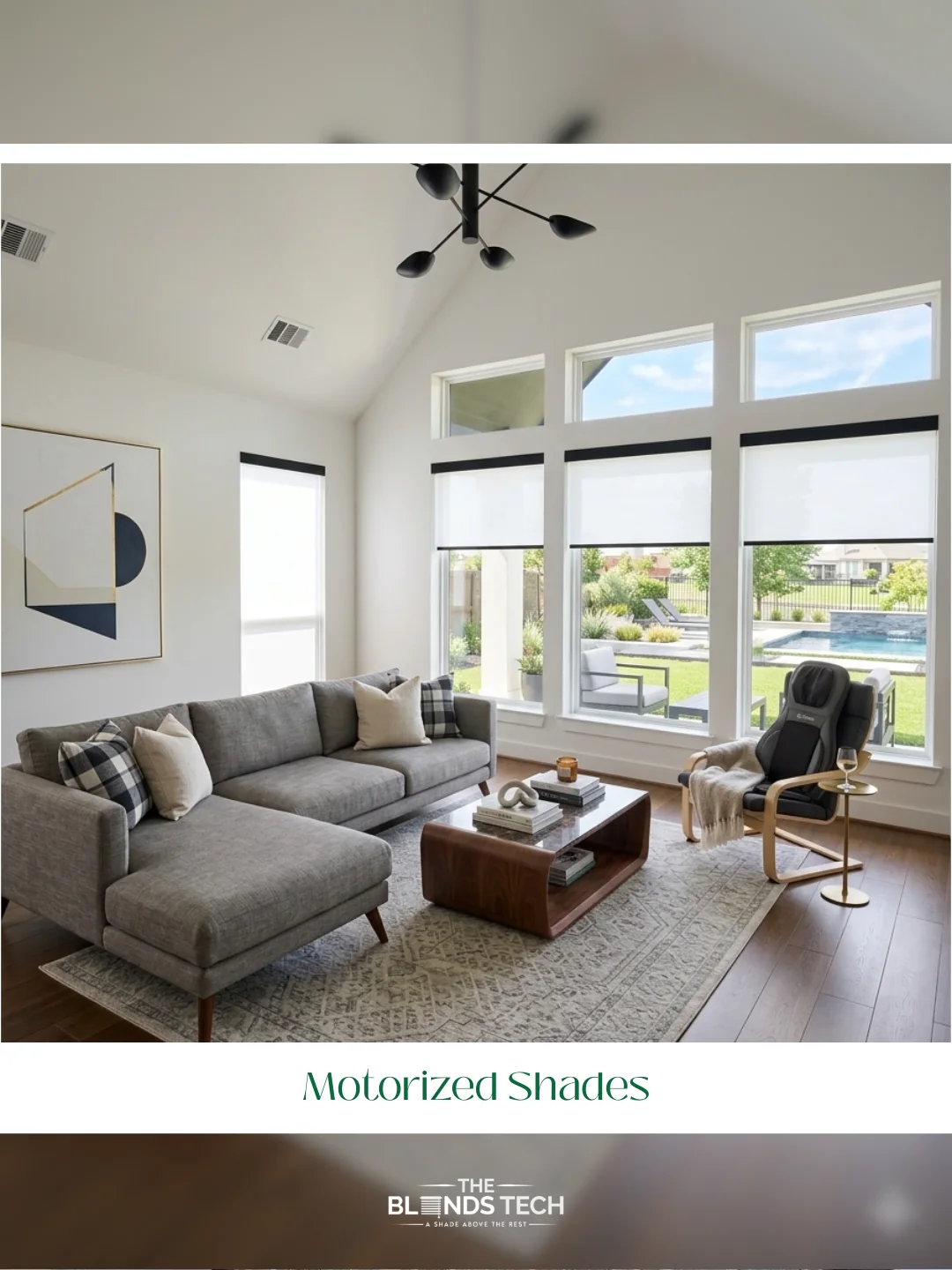 Custom Roller Shades installation in Greater Houston TX